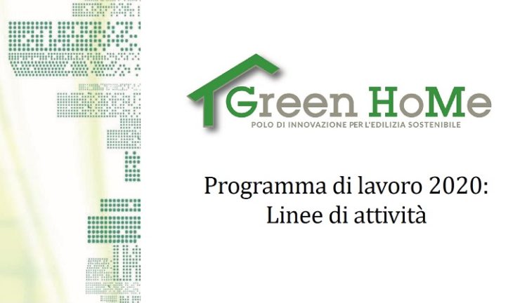 Green HoMe: Piano di lavoro 2020