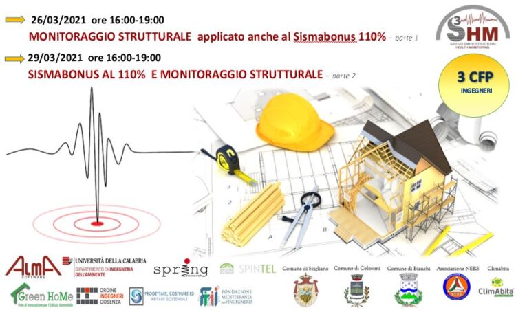 S3HM: Webinar Monitoraggio strutturale e Sismabonus 110%