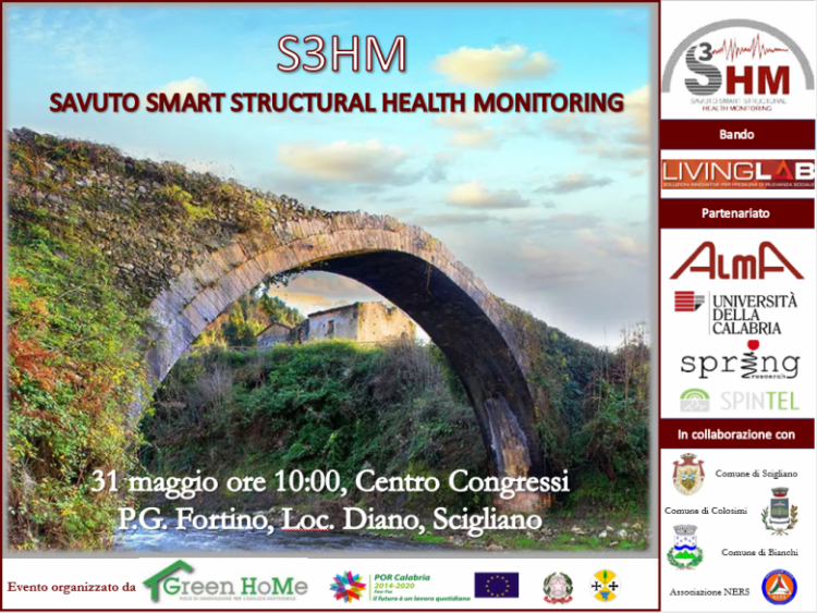 Final event “S3HM SAVUTO SMART STRUCTURAL HEALTH MONITORING”: 31 maggio 2022, Scigliano