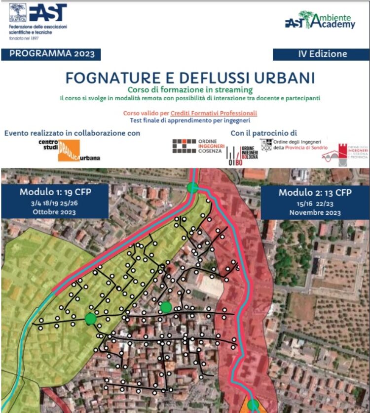 Corso di Formazione FOGNATURE E DEFLUSSI URBANI IV Edizione